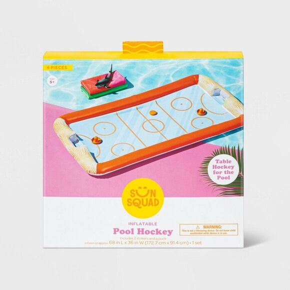 Sun Squad -  Inflatable Pool Hockey Game Toy Indoor O Orange - Picture 4 of 4